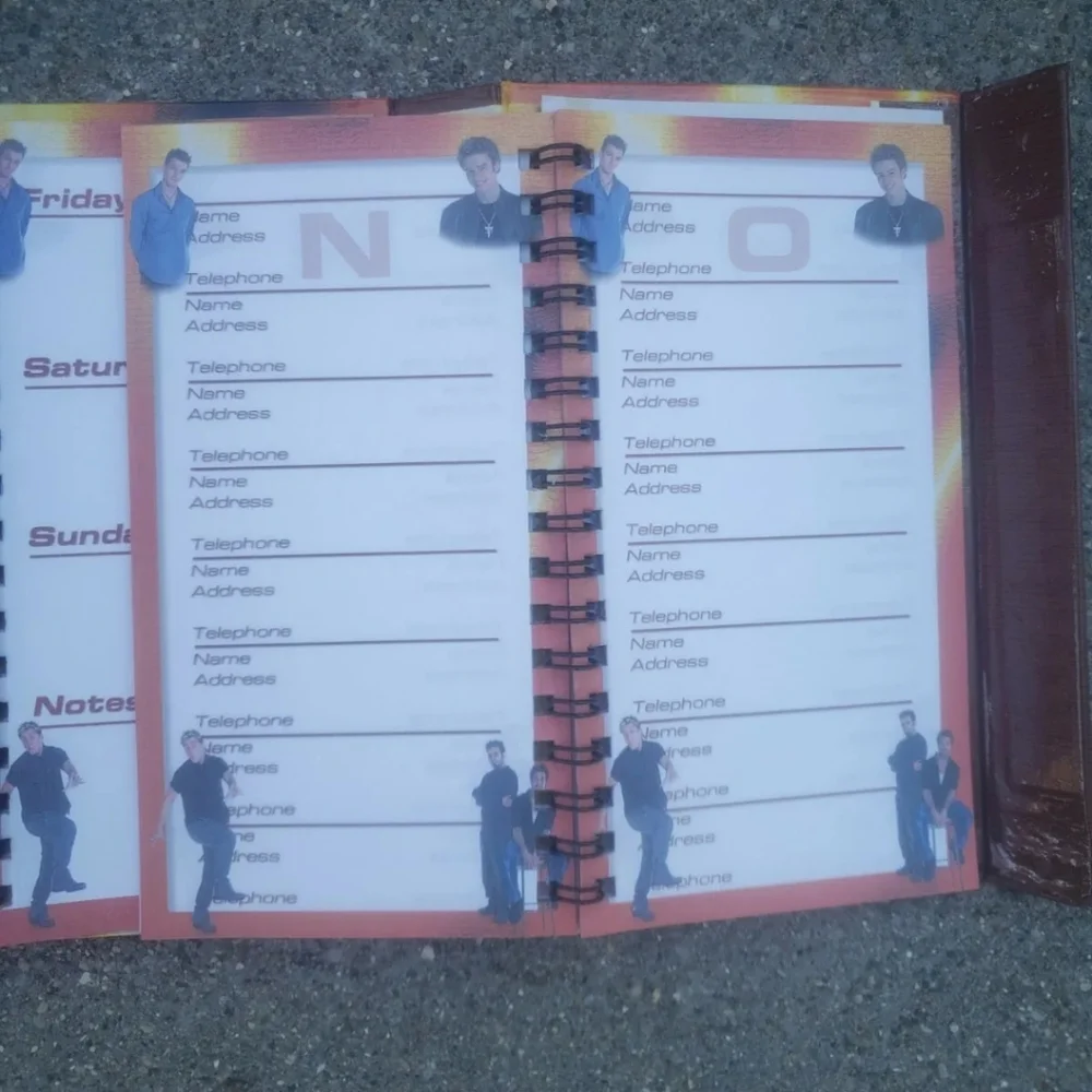 Vintage 2000 NSYNC 3-Fold Organizer Notepad, Diary & Address Book sealed